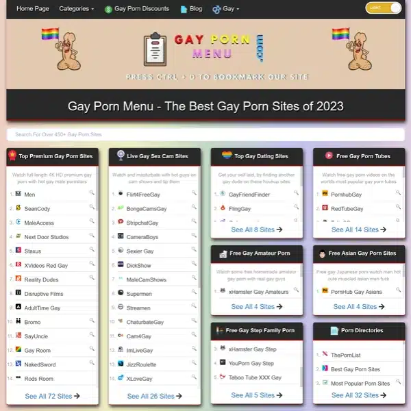 Gay Porn Menu